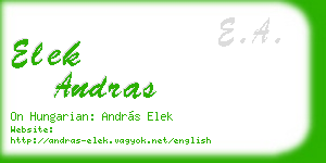 elek andras business card