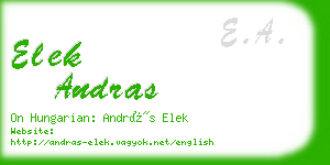 elek andras business card